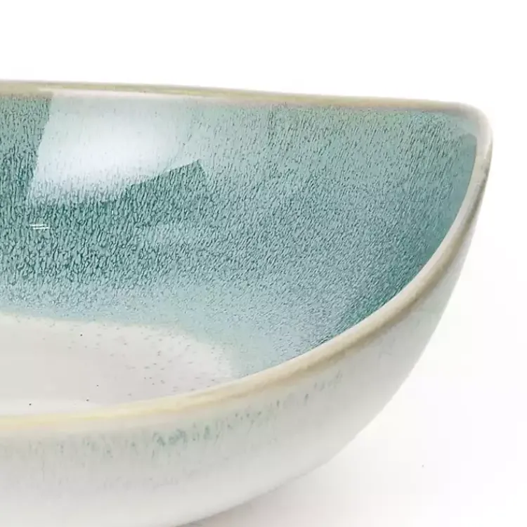 Decorative Bowls & Jars>Kirklands Home Teal & White Ceramic Decorative Bowls, Set of 3