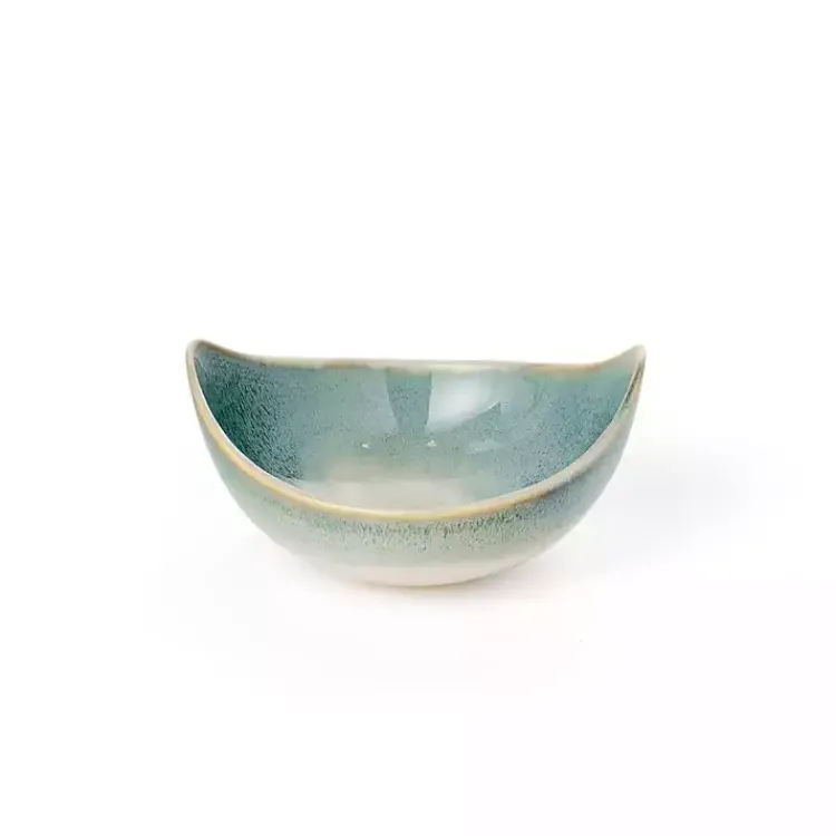 Decorative Bowls & Jars>Kirklands Home Teal & White Ceramic Decorative Bowls, Set of 3
