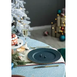Kirklands Home Teal and Gold Hobnail Chargers, Set of 4 Blue Best