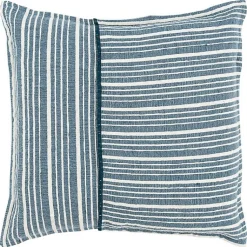 Pillows>Kirklands Home Teal and Ivory Directional Stripes Pillow