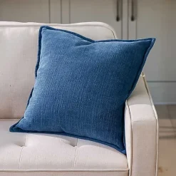 Pillows>Kirklands Home Teal Chenille Throw Pillow Blue