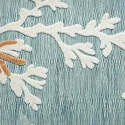 Kirklands Home Teal Coral Reef Area Rug, 5x7 Blue Discount
