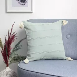 Pillows>Kirklands Home Teal Dobby Loomed Pillow Blue