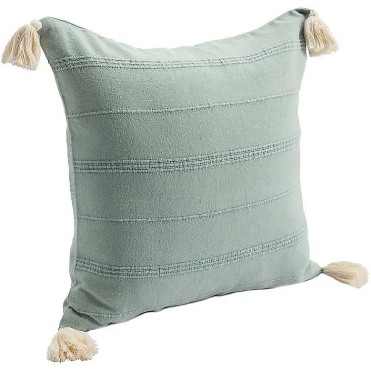 Pillows>Kirklands Home Teal Dobby Loomed Pillow Blue