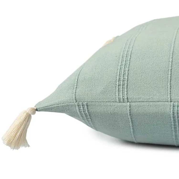 Pillows>Kirklands Home Teal Dobby Loomed Pillow Blue