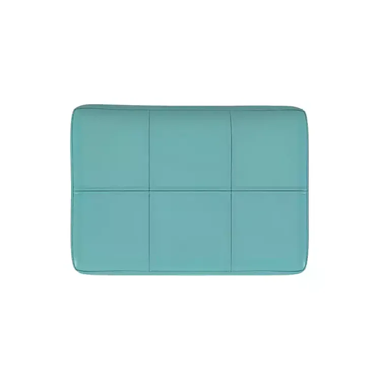 Kirklands Home Teal Faux Leather Claridge Counter Stool Blue Outlet