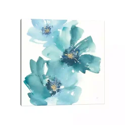 Kirklands Home Teal Floral Cosmos Canvas Art Print Online