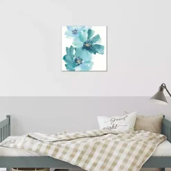 Kirklands Home Teal Floral Cosmos Canvas Art Print Online