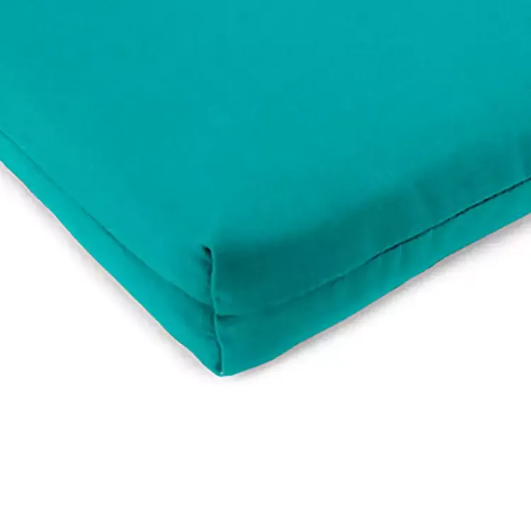 Kirklands Home Teal French Edge Outdoor Chair Cushions, Set of 2 Blue Clearance