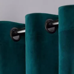 Kirklands Home Teal Heavyweight Velvet Curtain Panel Set, 84 in. Online
