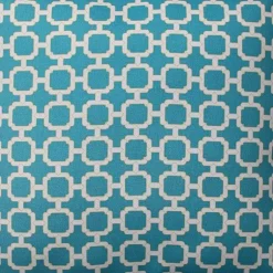 Kirklands Home Teal Hickory Geo Outdoor Lumbar Pillows, Set of 2 Blue New