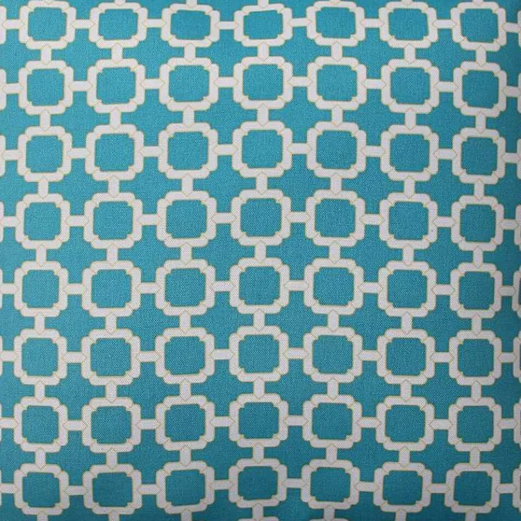 Kirklands Home Teal Hickory Geo Outdoor Throw Pillows, Set of 2 Blue New