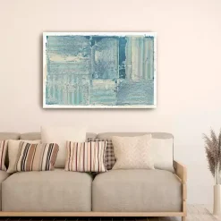 Kirklands Home Teal Linework Canvas Art Print Blue Discount