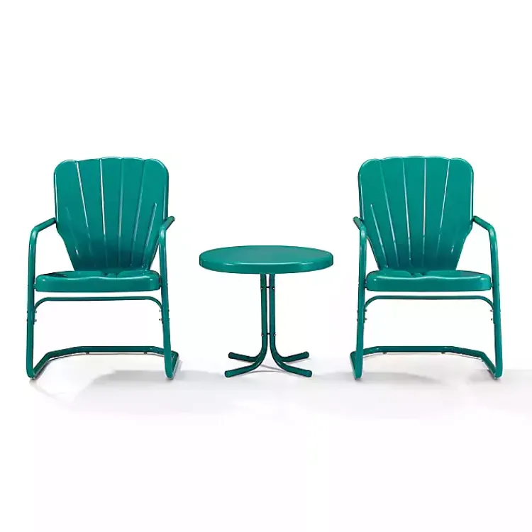 Kirklands Home Teal Metal Ridgeland 3-pc. Chat Set Green Best