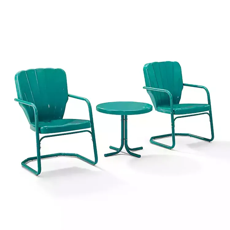 Kirklands Home Teal Metal Ridgeland 3-pc. Chat Set Green Best