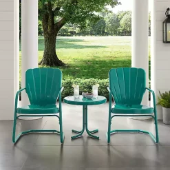 Kirklands Home Teal Metal Ridgeland 3-pc. Chat Set Green Best