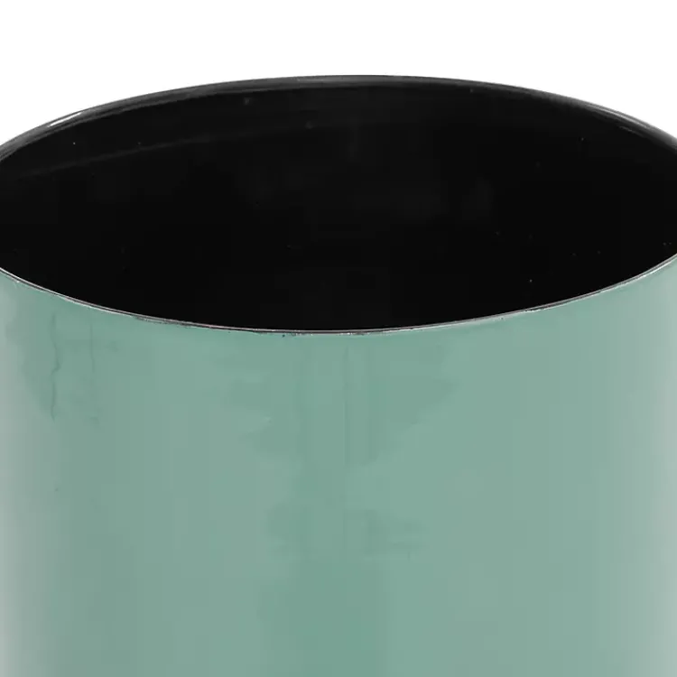 Kirklands Home Teal Metal Round Planters with Stands, Set of 3 Blue New