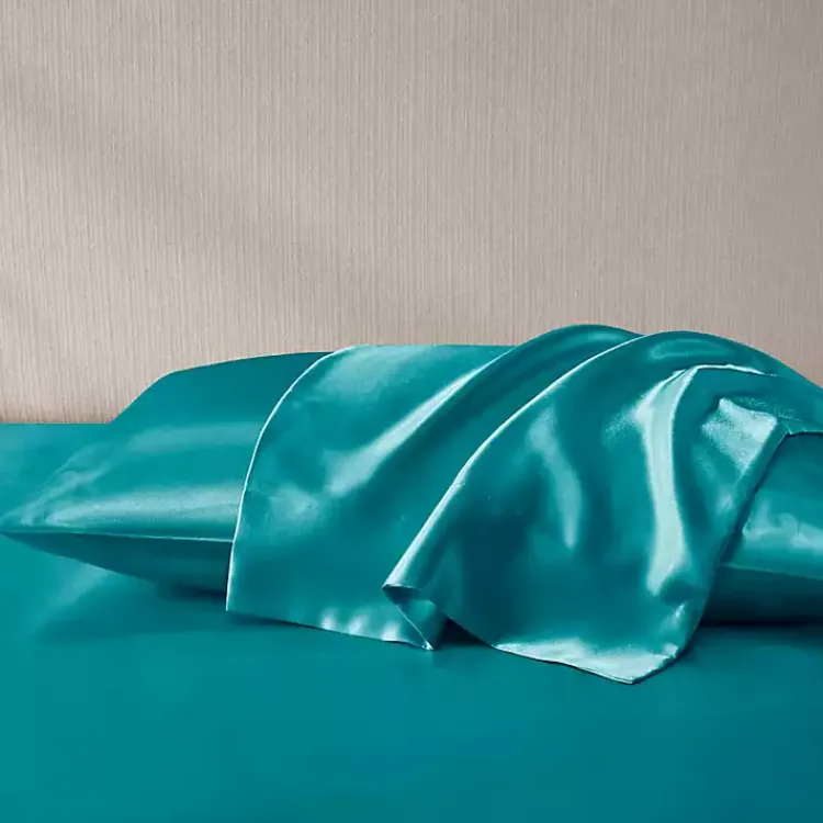 Kirklands Home Teal Satin King 2-pc. Pillow Case Set Blue Best