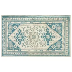 Kirklands Home Teal Seraz Washable Area Rug, 3x5 Discount