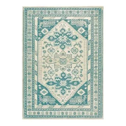 Kirklands Home Teal Seraz Washable Area Rug, 5x7 Online