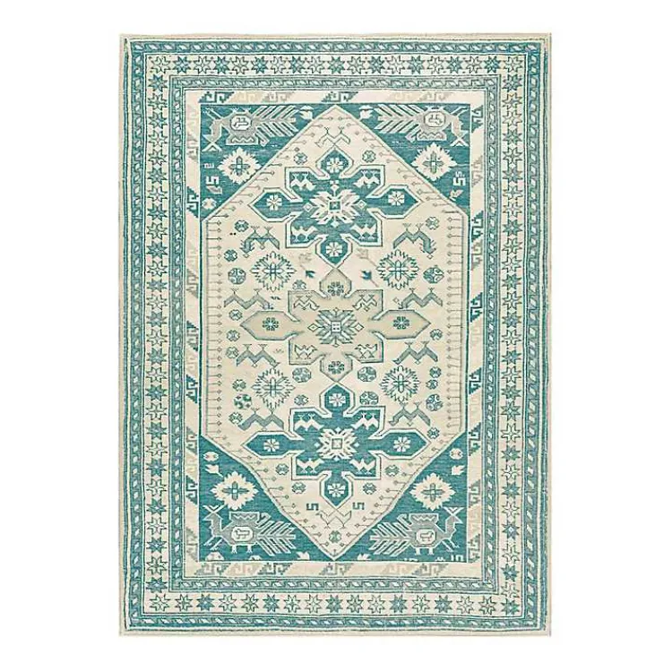 Kirklands Home Teal Seraz Washable Area Rug, 5x7 Online