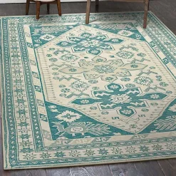 Kirklands Home Teal Seraz Washable Area Rug, 5x7 Online