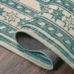 Kirklands Home Teal Seraz Washable Area Rug, 5x7 Online