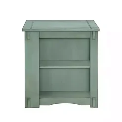 Kirklands Home Teal Wood Parnell Storage Accent Table Discount