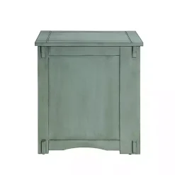 Kirklands Home Teal Wood Parnell Storage Accent Table Discount