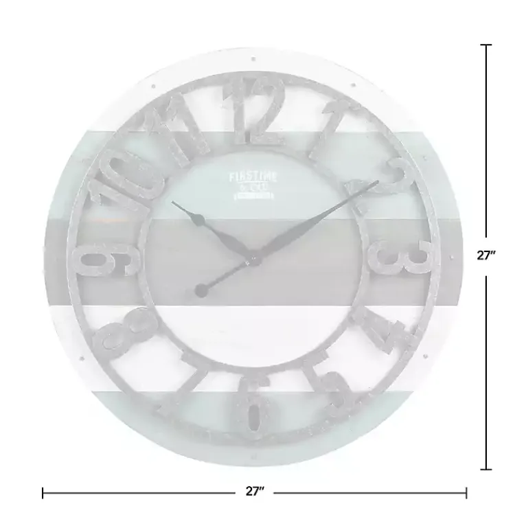 Kirklands Home Teal Wood Plank Wall Clock Blue Best