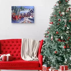 Christmas Art & Wall Decor>Kirklands Home Team Santa Canvas Art Print Multi