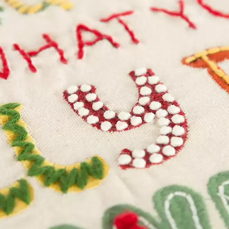 Christmas Pillows>Kirklands Home Tell Me What You Want Santa Christmas Pillow