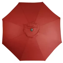 Kirklands Home Terracotta 8 ft. Hand Crank Tilt Umbrella Red New