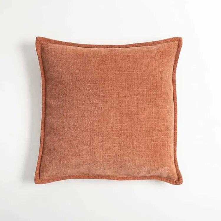 Pillows>Kirklands Home Terracotta Chenille Throw Pillow Orange