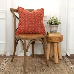 Pillows>Kirklands Home Terracotta Looped Cotton Throw Pillow Orange