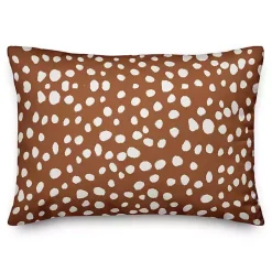 Pillows>Kirklands Home Terracotta Spots Indoor/Outdoor Lumbar Pillow Brown