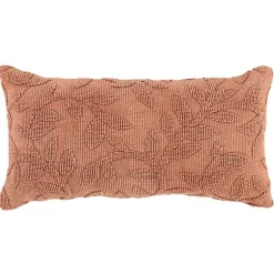 Pillows>Kirklands Home Terracotta Stonewash Botanical Pillow Pink