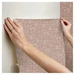 Kirklands Home Terracotta Textu Poplin Peel & Stick Wallpaper Red