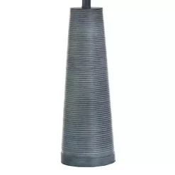 Kirklands Home Textured Denim Blue Tapered Table Lamp White Discount