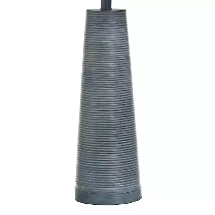 Kirklands Home Textured Denim Blue Tapered Table Lamp White Discount