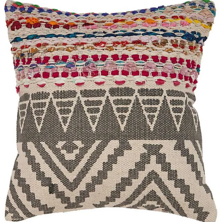 Pillows>Kirklands Home Textured Geometric Boho Pillow Multi