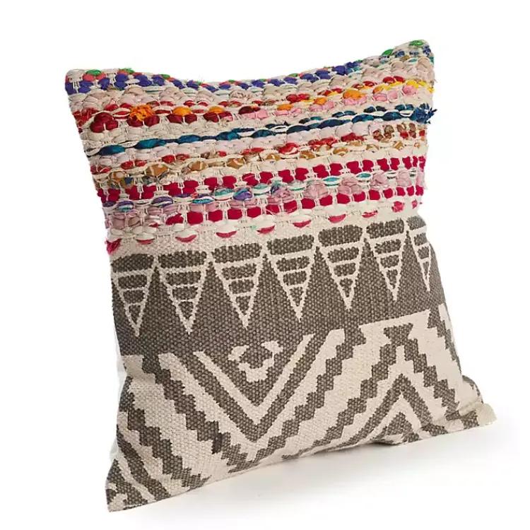 Pillows>Kirklands Home Textured Geometric Boho Pillow Multi
