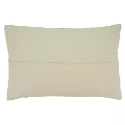 Pillows>Kirklands Home Textured Ivory Fringe Lumbar Throw Pillow