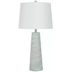Kirklands Home Textured Light Blue Tapered Table Lamp White Online