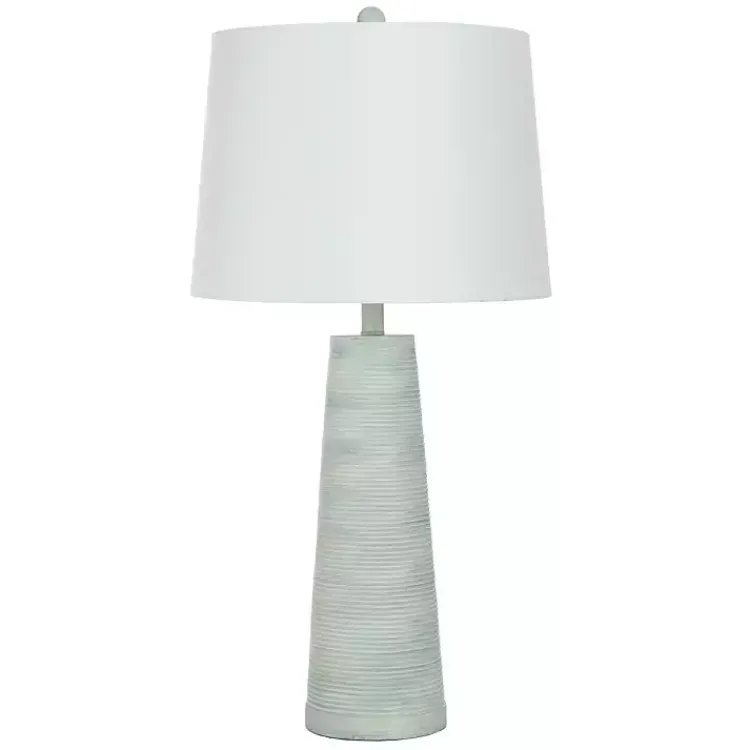 Kirklands Home Textured Light Blue Tapered Table Lamp White Online