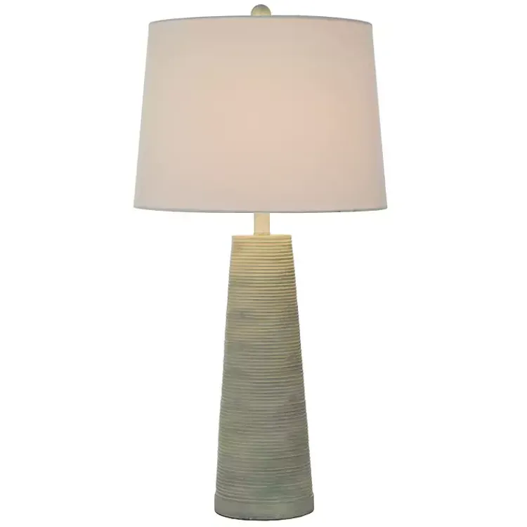 Kirklands Home Textured Light Blue Tapered Table Lamp White Online
