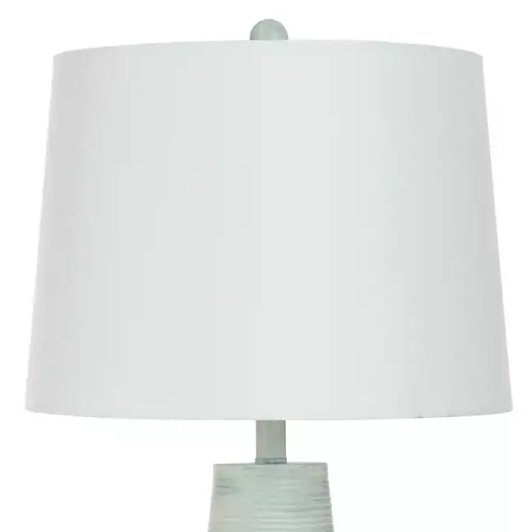 Kirklands Home Textured Light Blue Tapered Table Lamp White Online