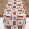 Kirklands Home 4th of July Stars & Stripes Table Runner, 90 in. New