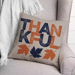 Fall>Kirklands Home Thankful Leaves Pillow Tan