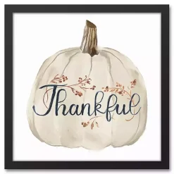 Fall>Kirklands Home Thankful Pumpkin Framed Canvas Art Print